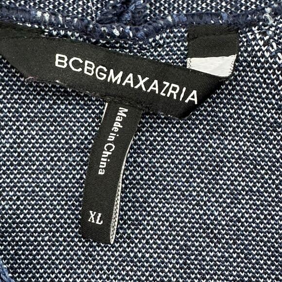 BCBG Maxazria Halter Neck Crop Top XL Blue Black Snakeskin Print Y2K Aesthetic - Picture 5 of 6